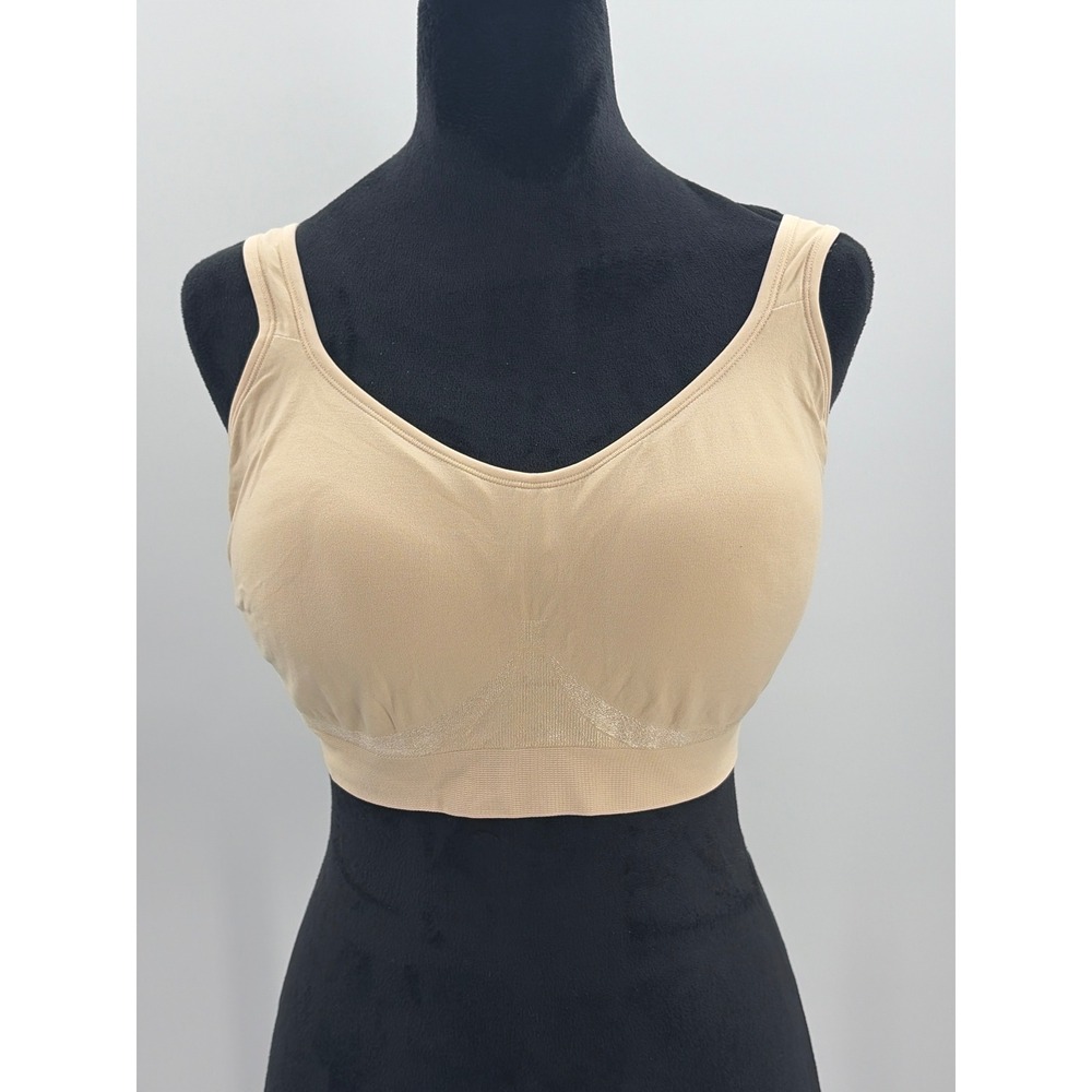 Truekind Daily Comfort Wirefree Shaper Bra chai size 2X NWT